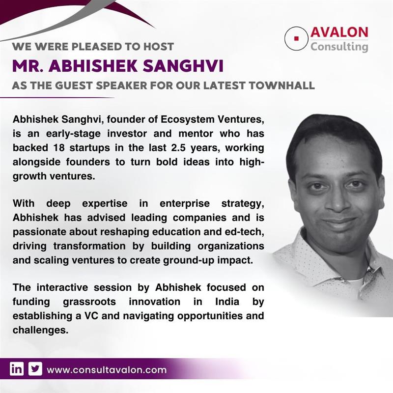 Townhall with Mr. Abhishek Sanghvi
