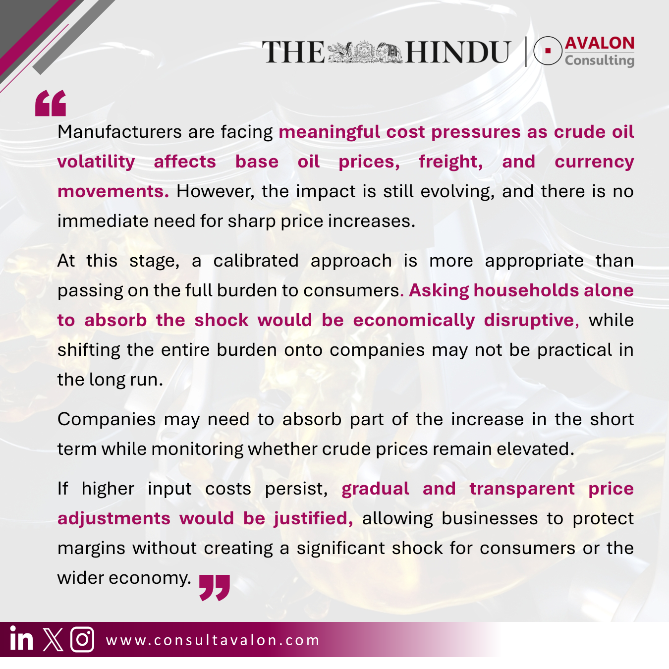 West Asia conflict hit lubricants industry starts price hike, more increases shortly