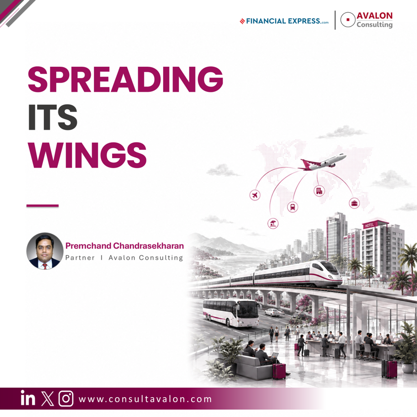 Spreading its wings